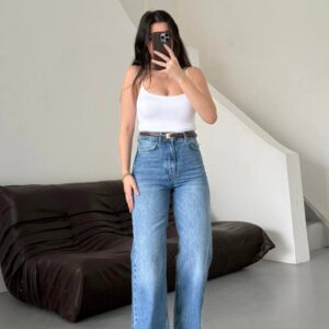 Jean Wide Leg Taille Haute - Style Rétro et Moderne