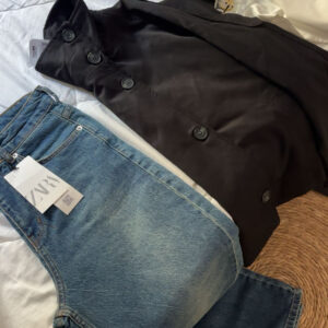 Classic High-Neck Button-Up Trench Coat