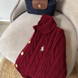 Polo Cardigan - red wine