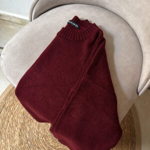 Warm knit sweater- red wine