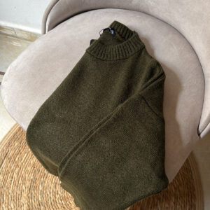 warm knit sweater - Olive Green