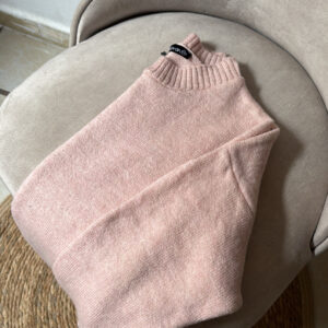 warm knit sweater - soft pink