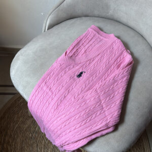 Pink Cable-Knit Sweater