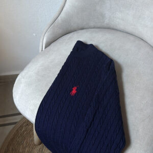 Winter Cable Pullover- navy