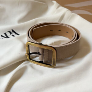 Creamy Beige Belt - 100% LEATHER BELT