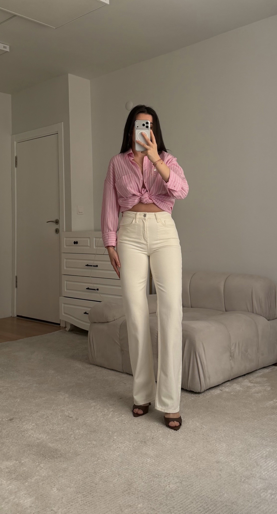 Ivory Straight-Leg Denim Zara 120 cm creamy