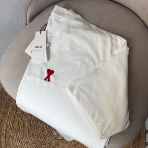 AMI Paris Heart Logo T-Shirt – White