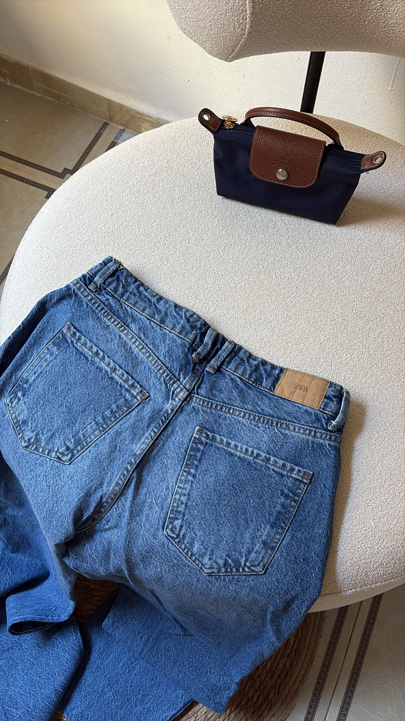 **Zara Straight\-Leg Denim – Dark Blue** - Image 5