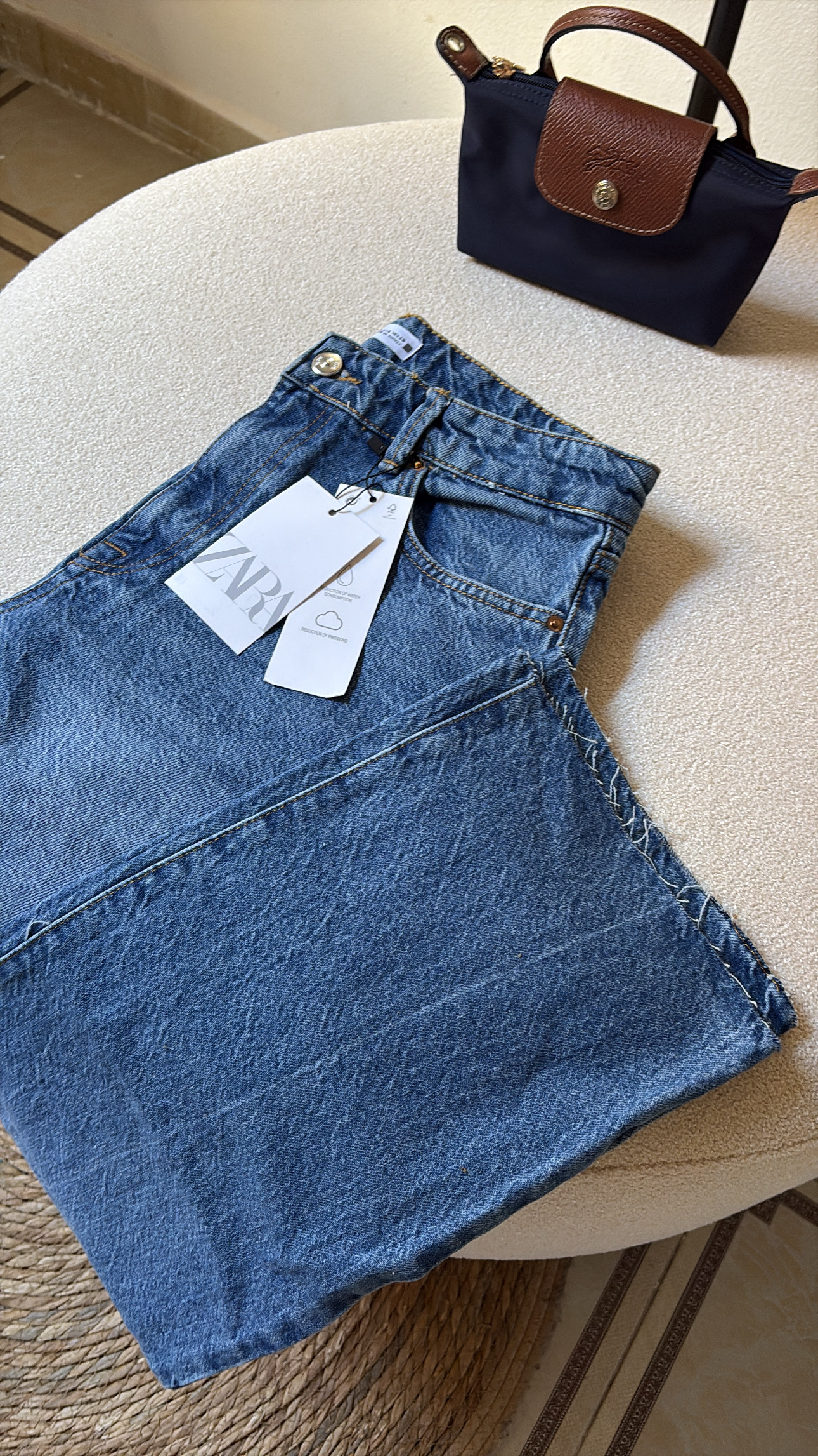 **Zara Straight\-Leg Denim – Dark Blue** - Image 3