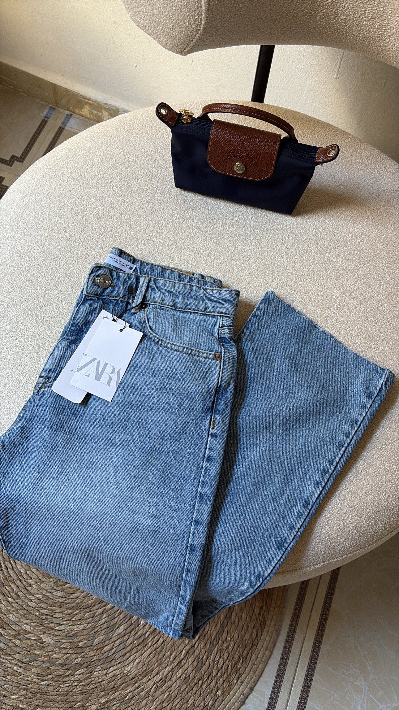 **Zara Straight\-Leg Denim – Light Blue** - Image 3