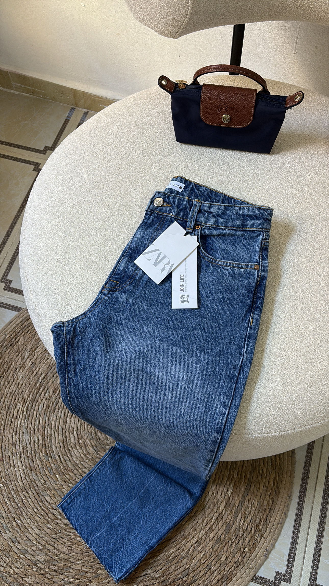 **Zara Straight\-Leg Denim – Dark Blue** - Image 4