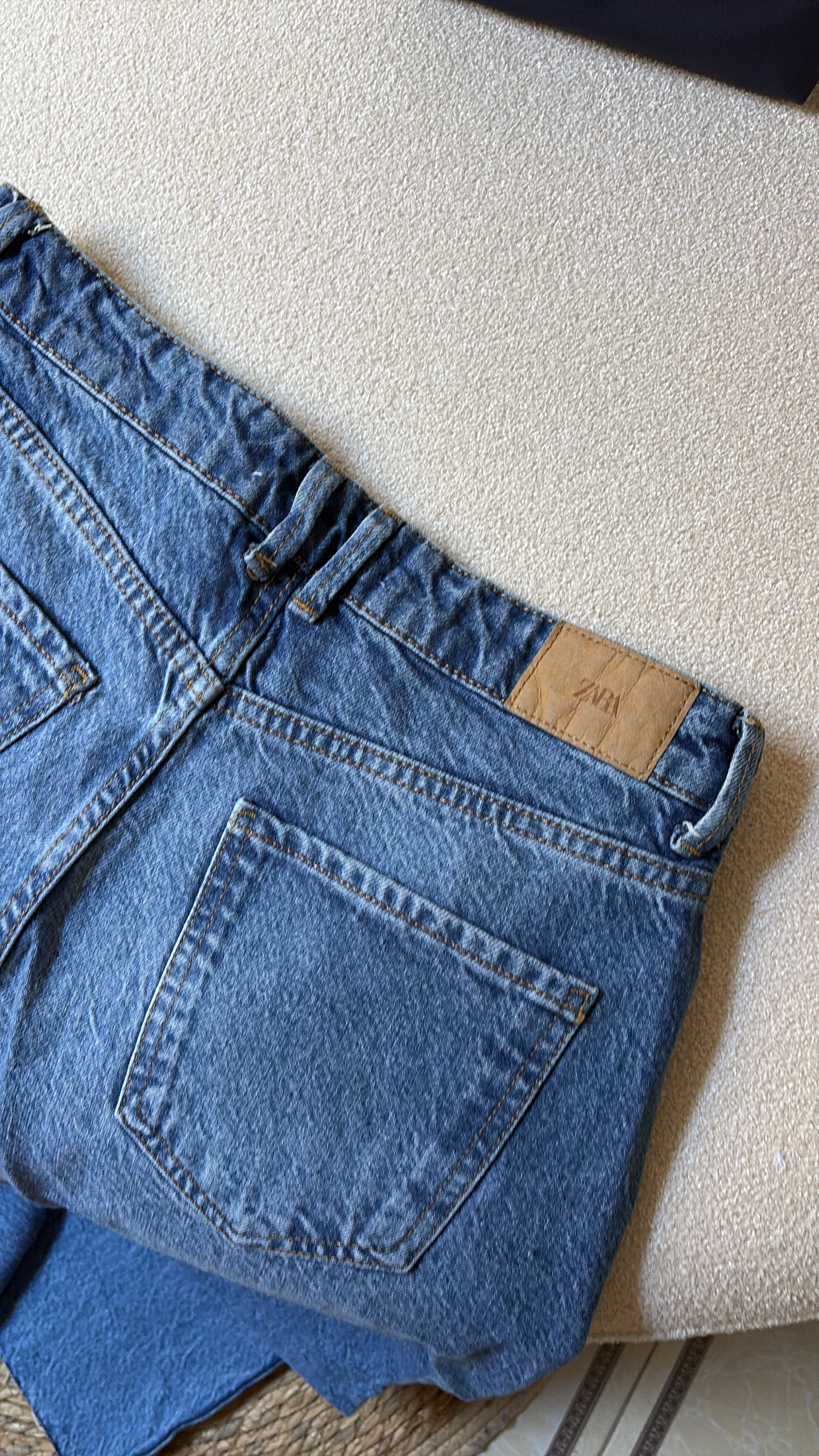 **Zara Straight\-Leg Denim – Dark Blue** - Image 6
